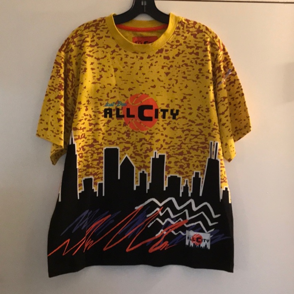 Just don Medium All City medium brand new Yellow Graphic Men's Shirt basketball